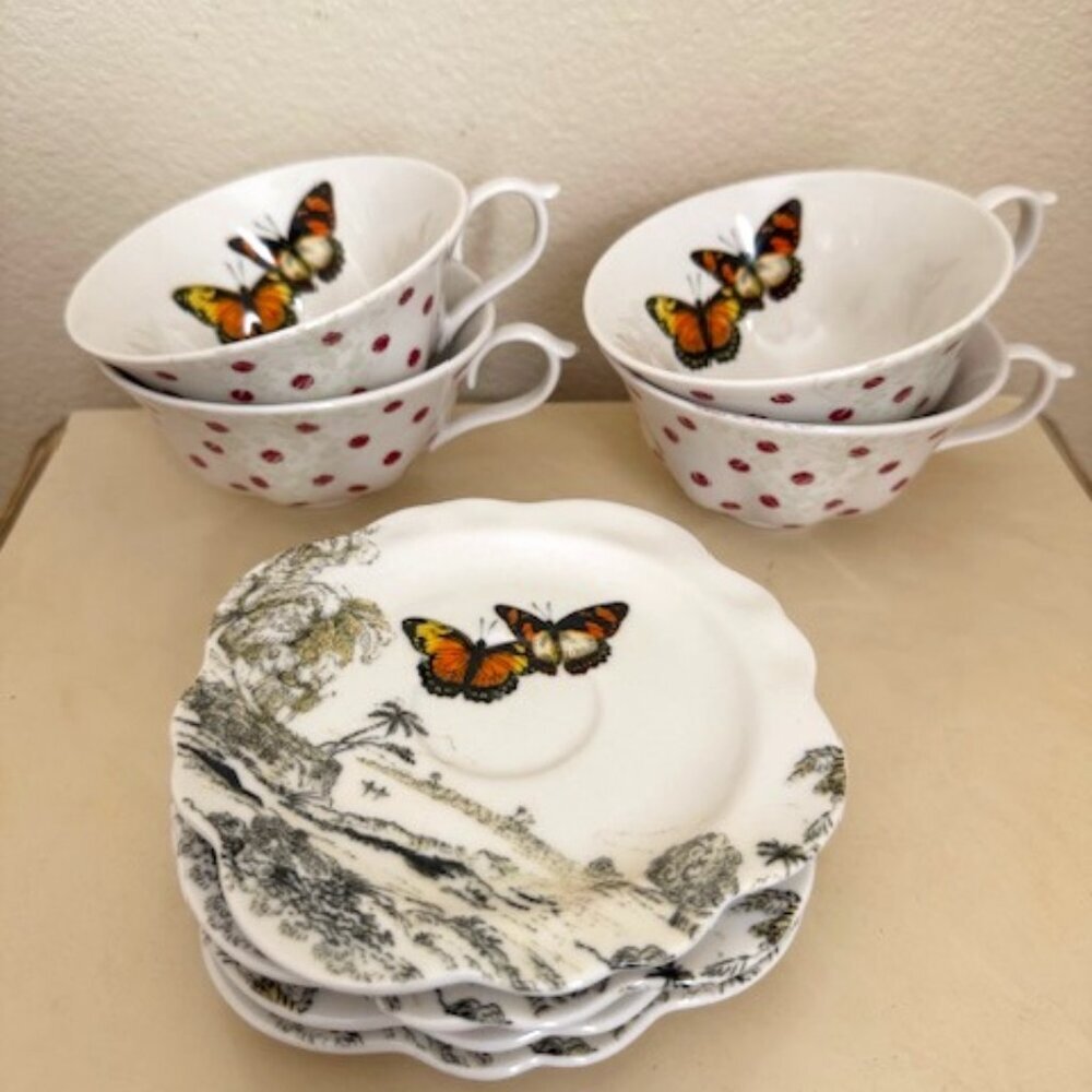 Anthropologie Butterfly Motif Dinnerware